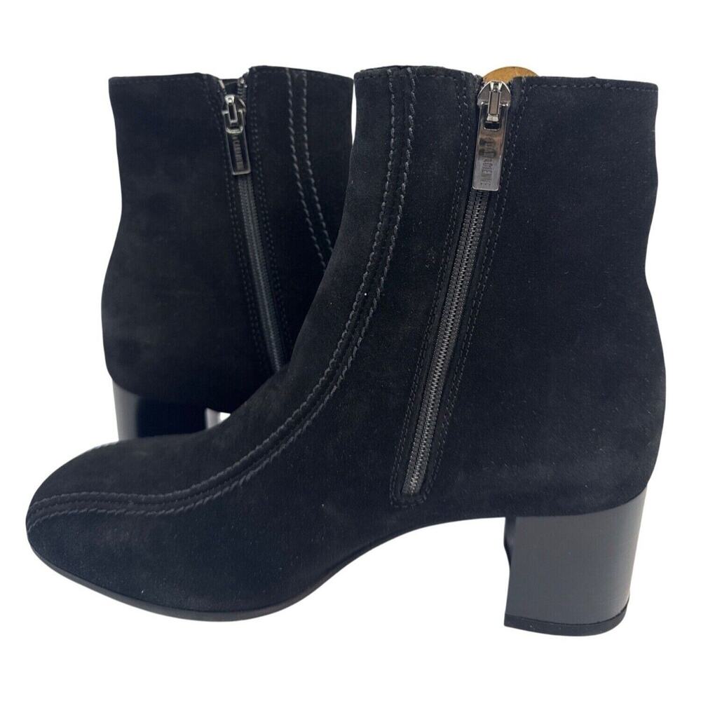 La Canadienne Jewel Ankle Boot 7" Women 5M Black Suede Zipper Waterproof Square‎